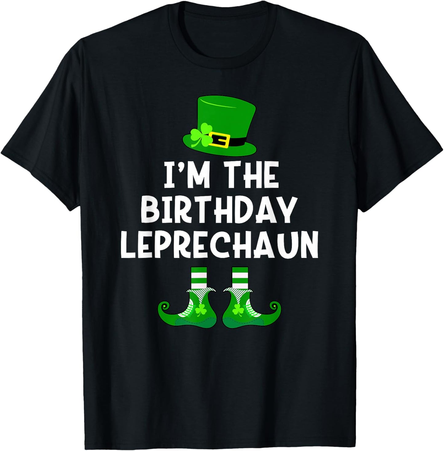Birthday Leprechaun Funny St Patrick's Day Bday T-Shirt - T-Shirt | Black