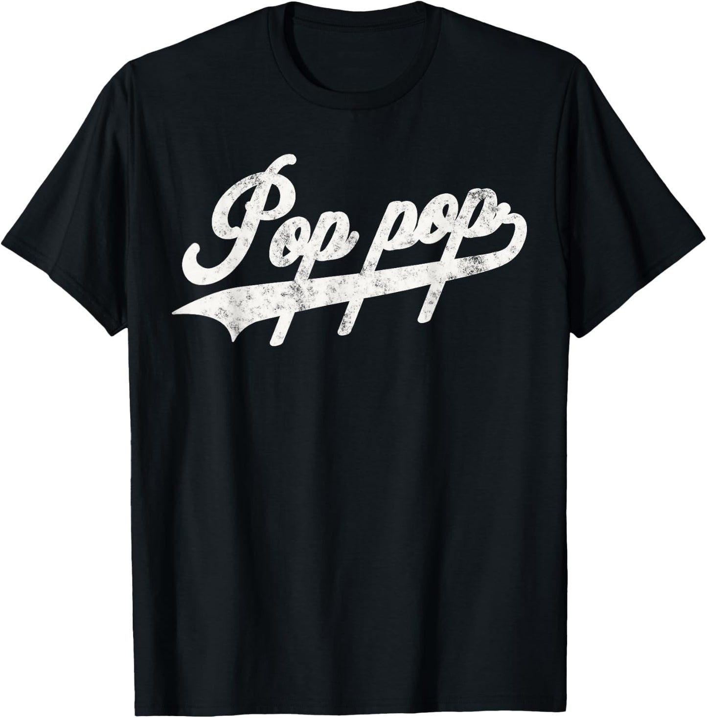 Pop pop Retro Style Father’s day Gift Papa Grandpa T-Shirt - T-Shirt | Black