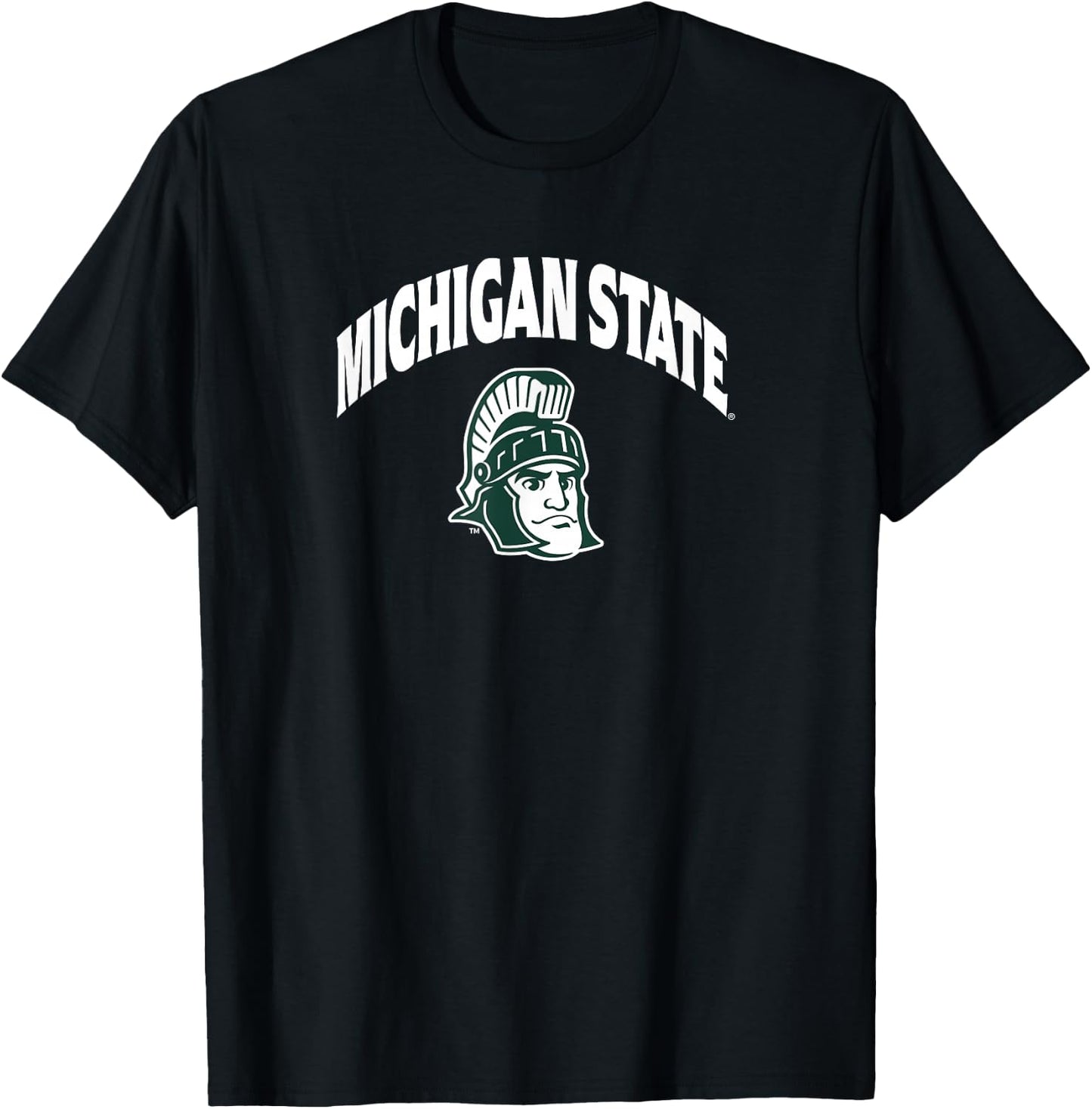 Michigan State Spartans Arch Over Mascot Black T-Shirt - T-Shirt | Black