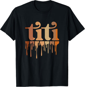 Black Titi Auntie African American Cute Titi Aunt T-Shirt - T-Shirt | Black