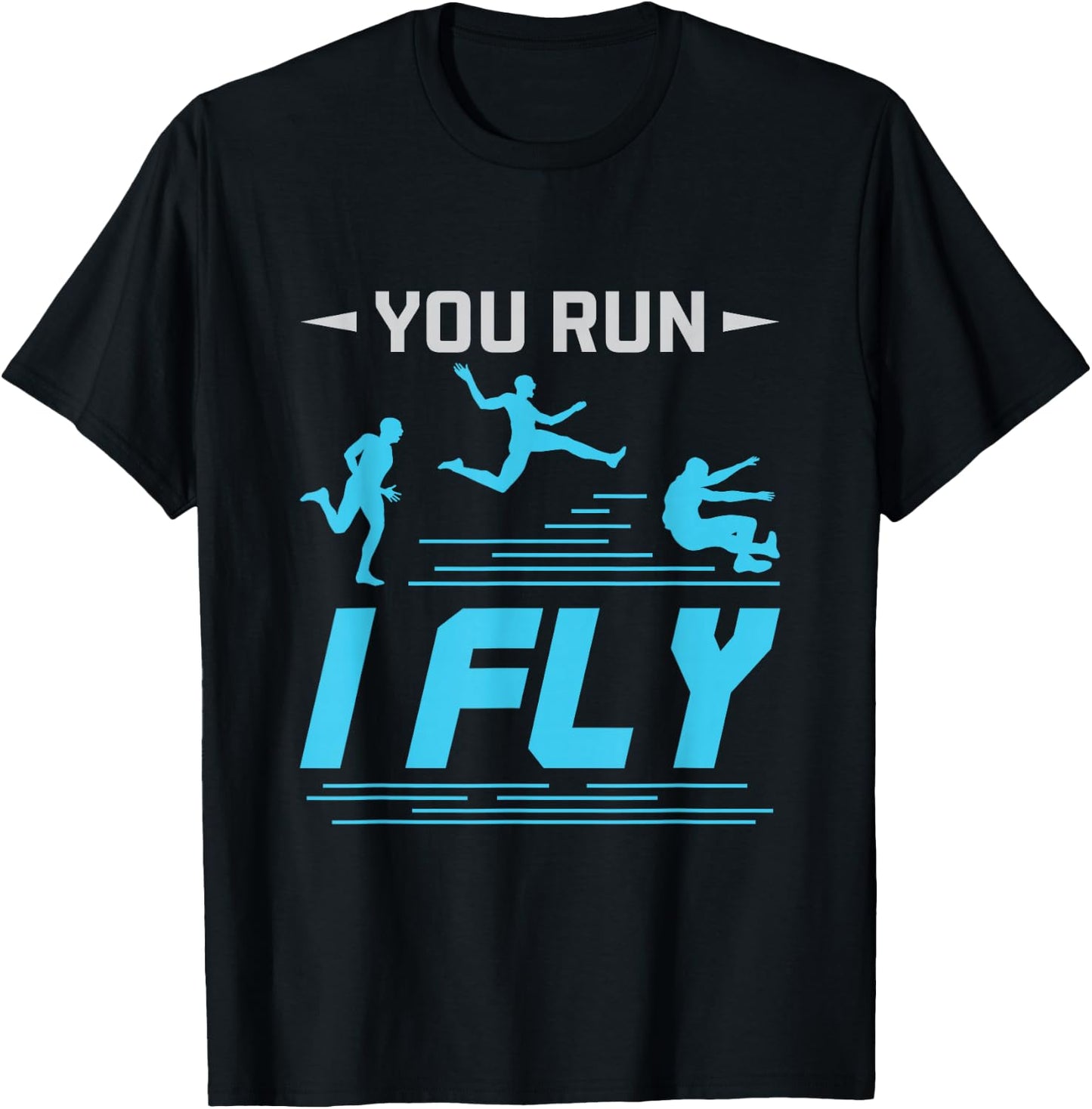 Track and Field Long Jump Athlete Cool Saying T-Shirt - T-Shirt | Black
