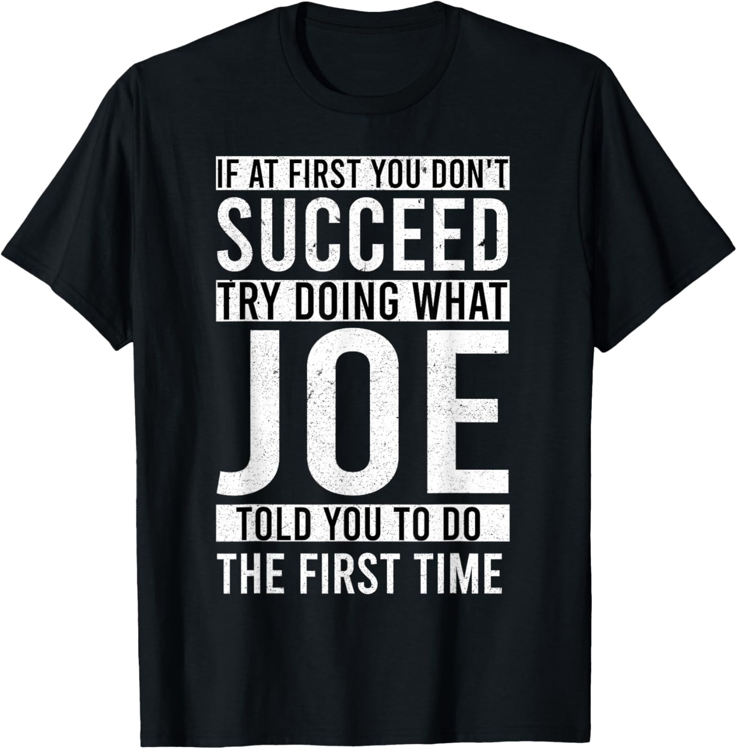 JOE Gifts Name Personalized Birthday Presents Funny Joke T-Shirt - T-Shirt | Black
