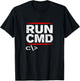 Admins Programmers Run CMD Gift T-Shirt - T-Shirt | Black