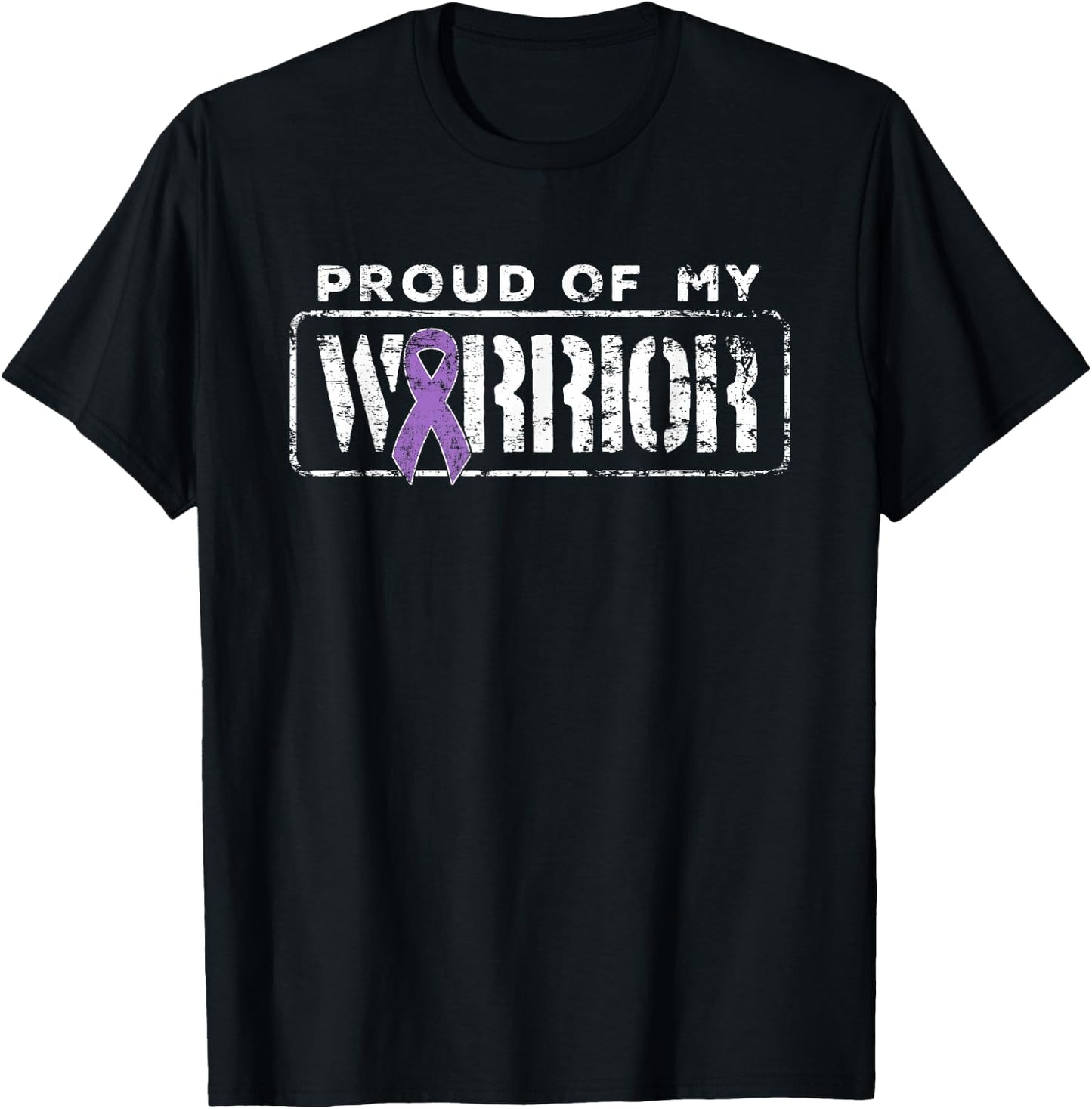 Hodgkins Lymphoma Cancer Support Proud Family Warrior T-Shirt - T-Shirt | Black