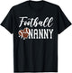 Football Nanny Love Heart Football T-Shirt - T-Shirt | Black