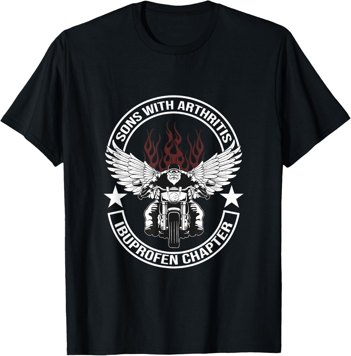 Sons with Arthritis Ibuprofen Chapter Motorcycle Gift T-Shirt - T-Shirt | Black