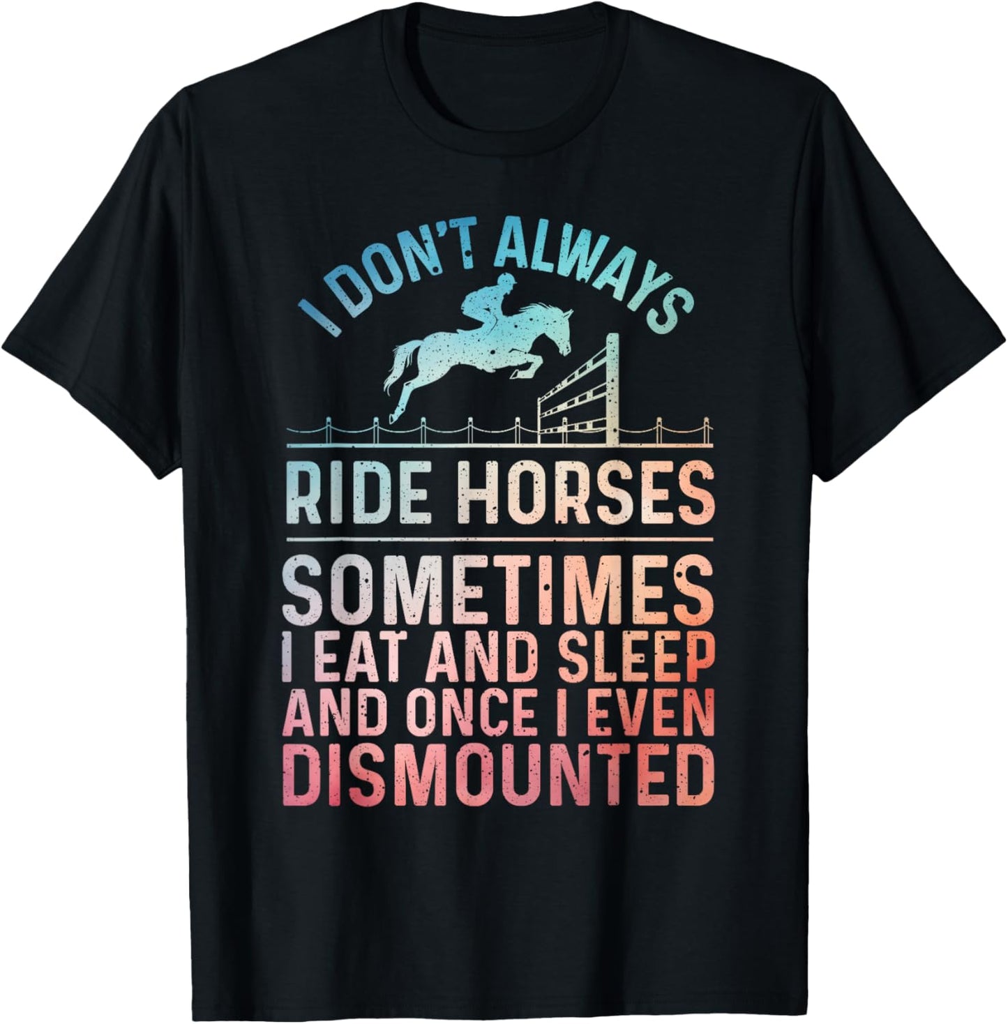 Best Horse Riding Art Women Equestrian Horse Racing T-Shirt - T-Shirt | Black