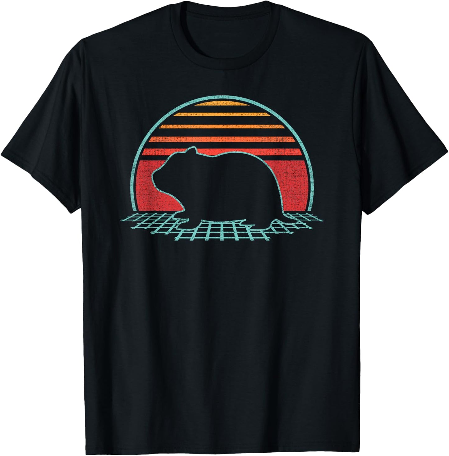 Hamster Lover Animal Retro Vintage 80s Style T-Shirt - T-Shirt | Black