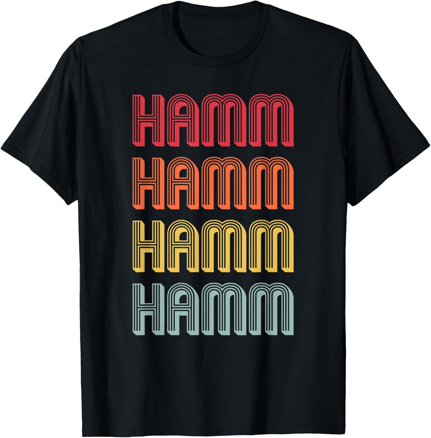 HAMM Gift Surname Funny Retro Vintage 80s Birthday Reunion T-Shirt - T-Shirt | Black