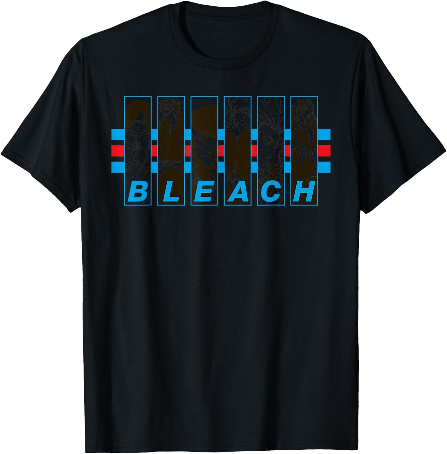 Bleach 5 Character Frames Anime T-Shirt - T-Shirt | Black