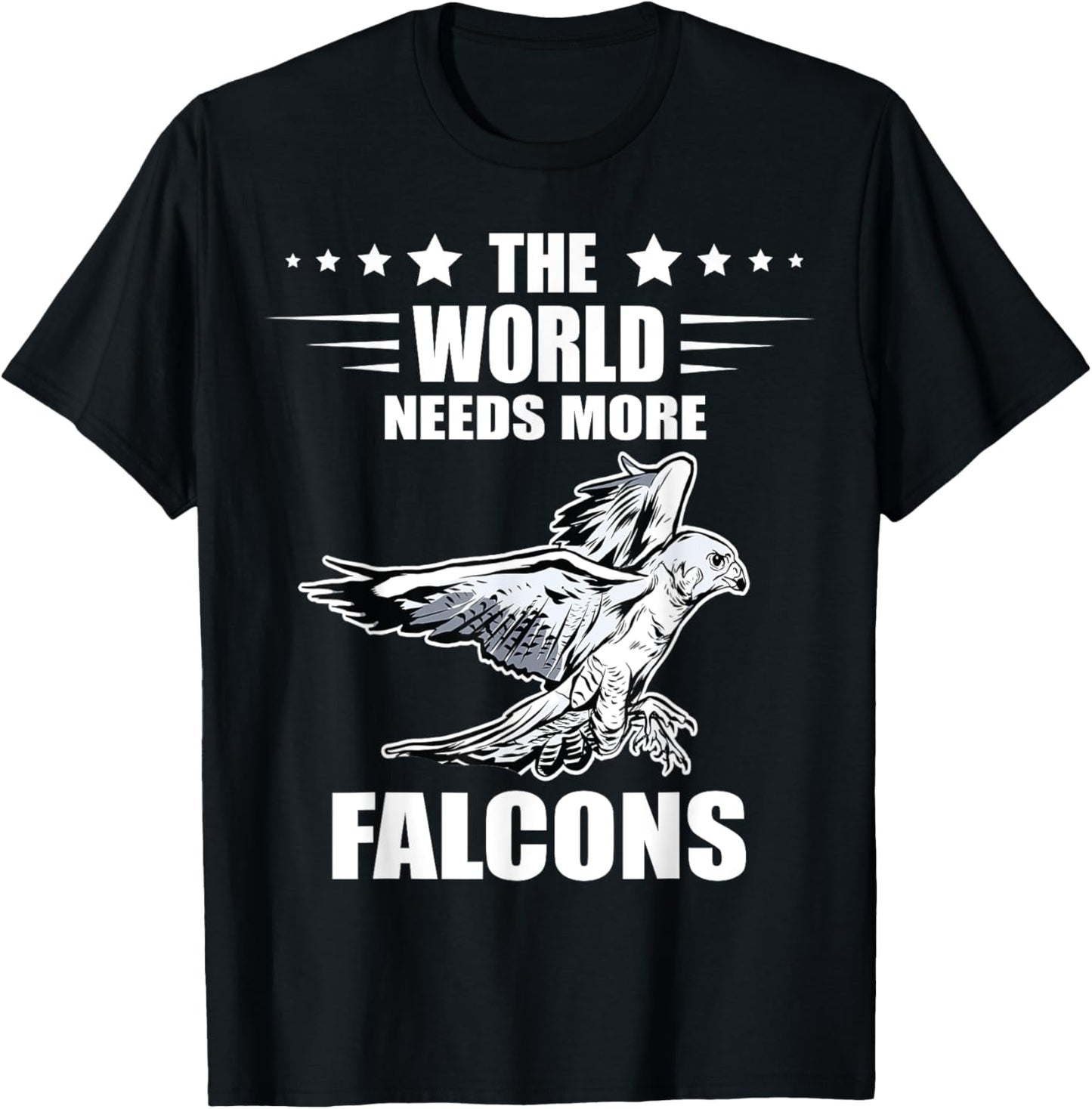 The World Needs More Falconry Falcon Hunter Falcon Flying T-Shirt - T-Shirt | Black