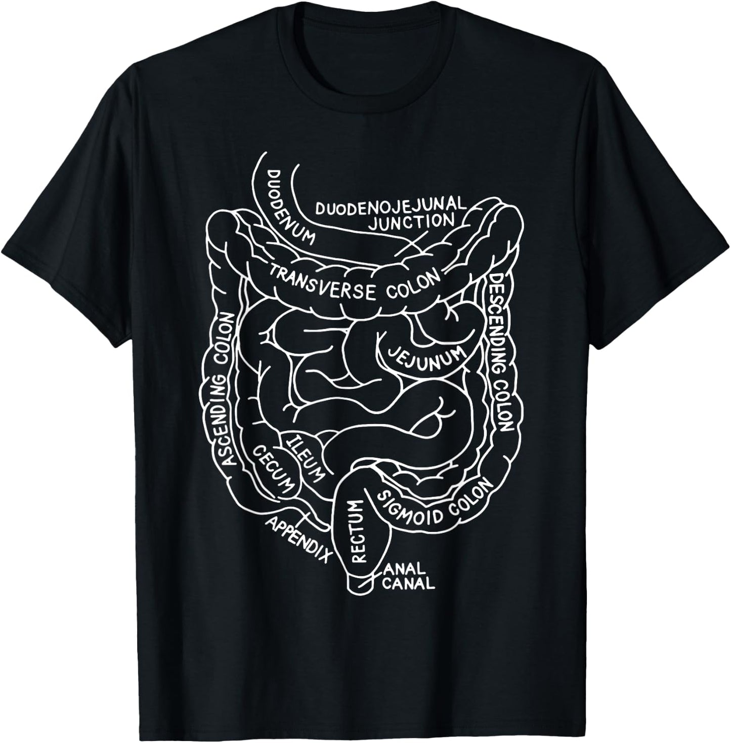 Digestive System Anatomy Gastroenterology Biology Teacher T-Shirt - T-Shirt | Black
