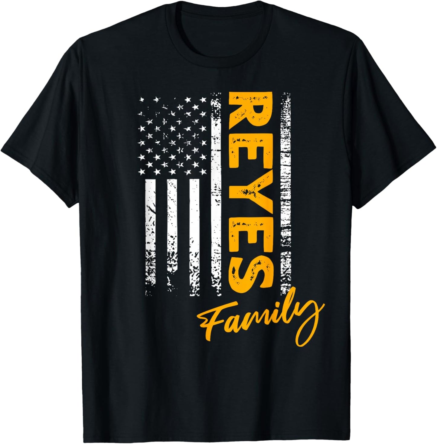 Reyes Surname American Reyes Last Name Reyes T-Shirt - T-Shirt | Black