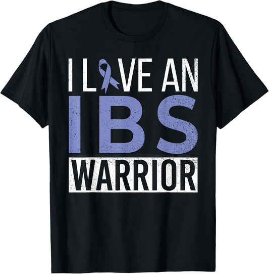 I Love An IBS Warrior Irritable Bowel Syndrome IBS Awareness T-Shirt - T-Shirt | Black