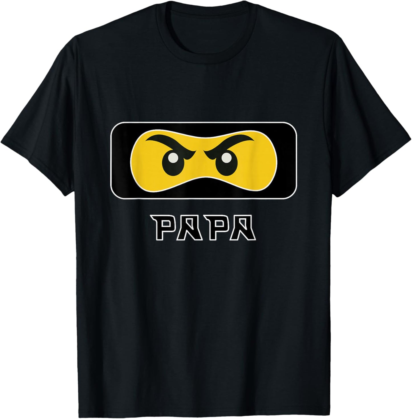 Papa Ninja Face Familien T-Shirt - T-Shirt | Black