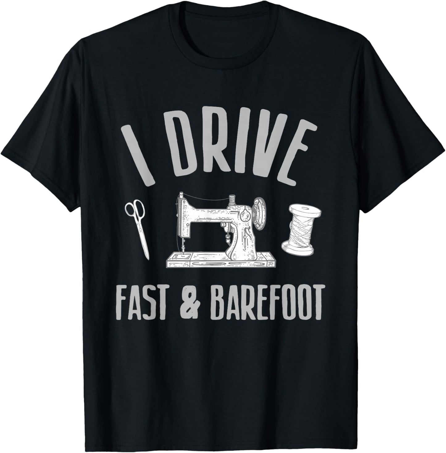 Funny Sewing Art For Mom Women Sewing Machine Quilting Sewer T-Shirt - T-Shirt | Black