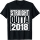 Straight Outta 2018 Classic 2018 Birth Of Birthday Vintage T-Shirt - T-Shirt | Black