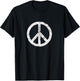 Distressed Hippie Peace Sign Cool Vintage Symbol Men Women T-Shirt - T-Shirt | Black