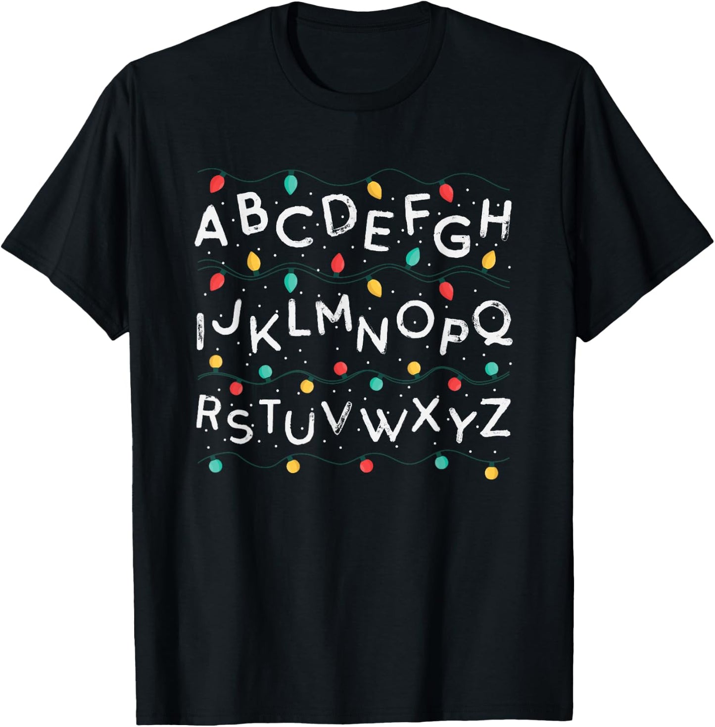 Funny ABC Alphabet Christmas Teacher Gift T-Shirt - T-Shirt | Black