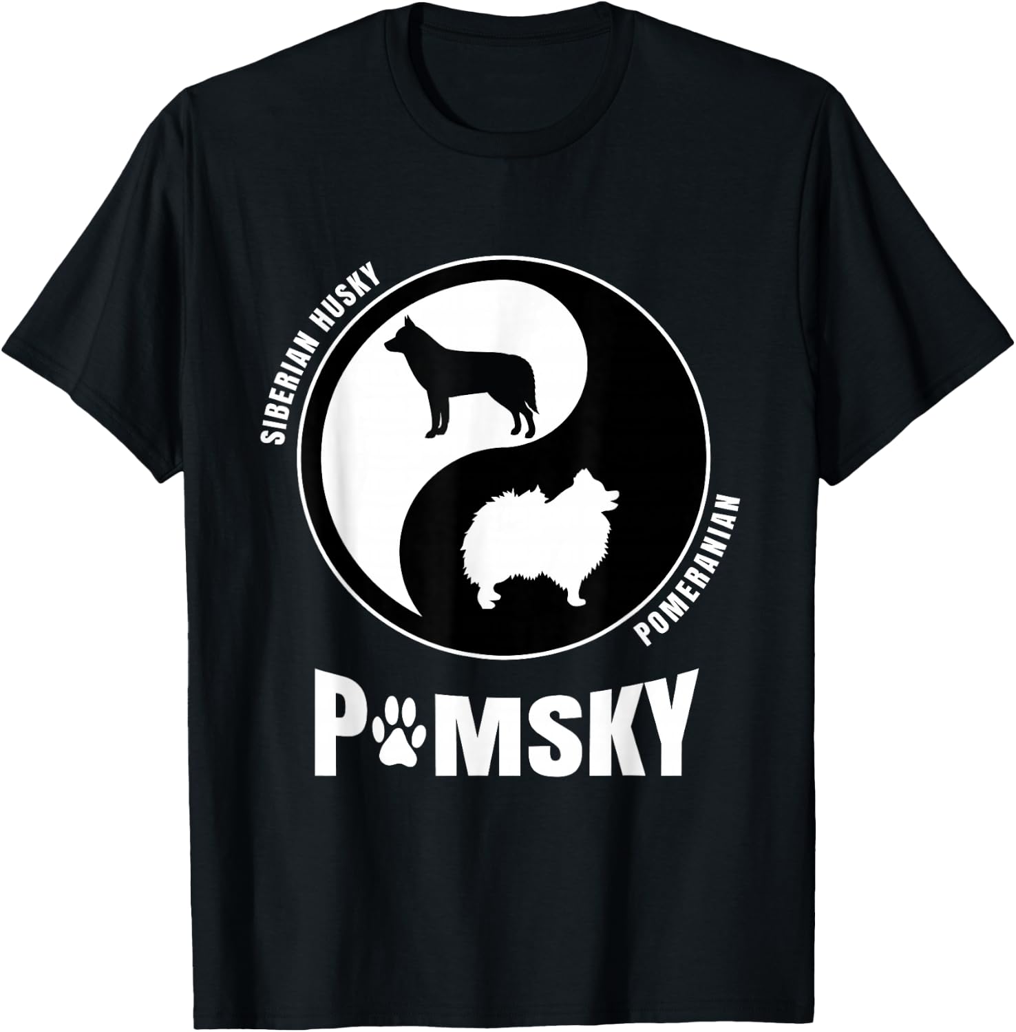 Pomsky Dog Lovers Shirt | Owners MixBreeders | Pet Pomsky T-Shirt - T-Shirt | Black
