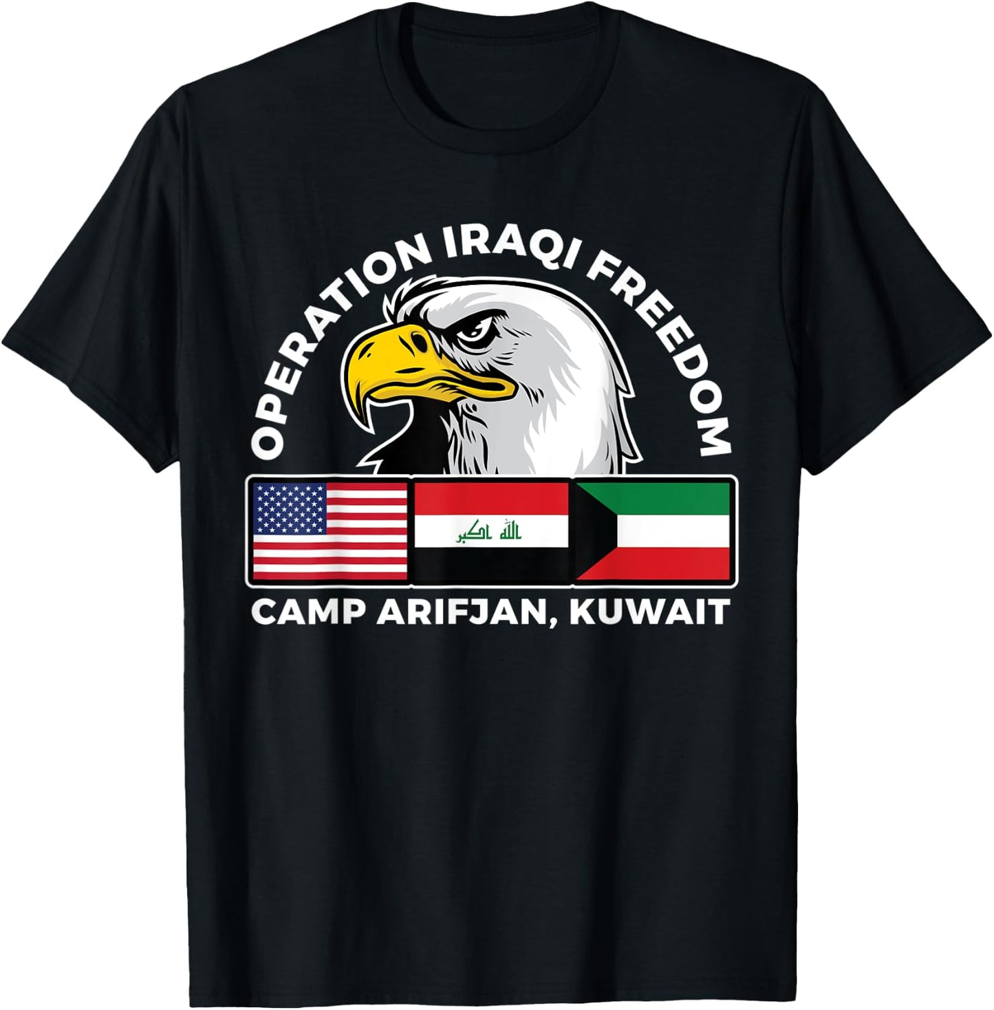 Camp Arifjan Veteran Operation Iraqi Freedom T-Shirt - T-Shirt | Black