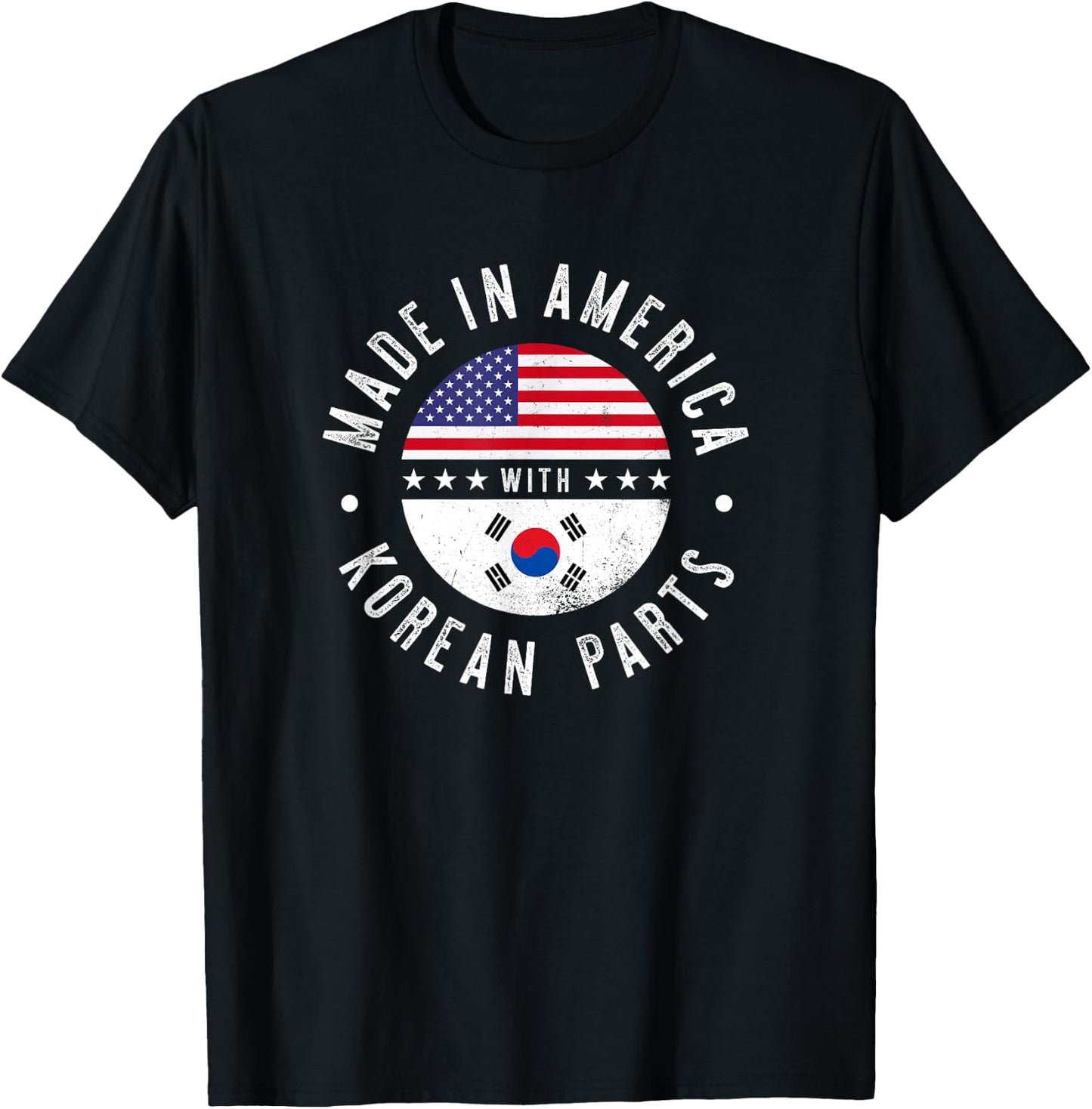 Made in America with Korean parts - South Korea pride T-Shirt - T-Shirt | Black