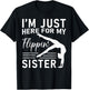 I'm Just Here For My Flippin' Sister Gymnast Brother T-Shirt - T-Shirt | Black