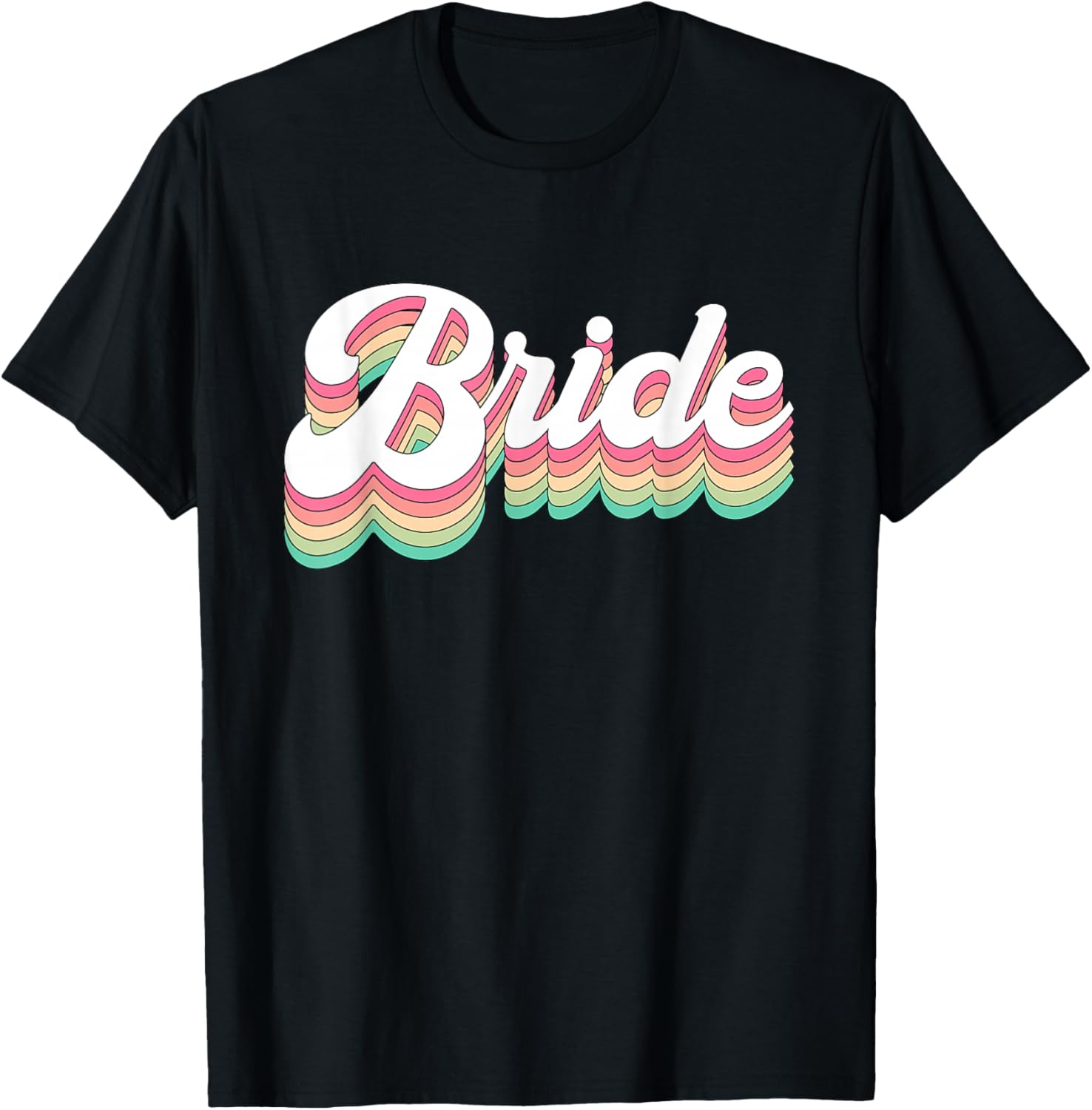Bachelorette Bride to Be Retro Small T-Shirt - T-Shirt | Black