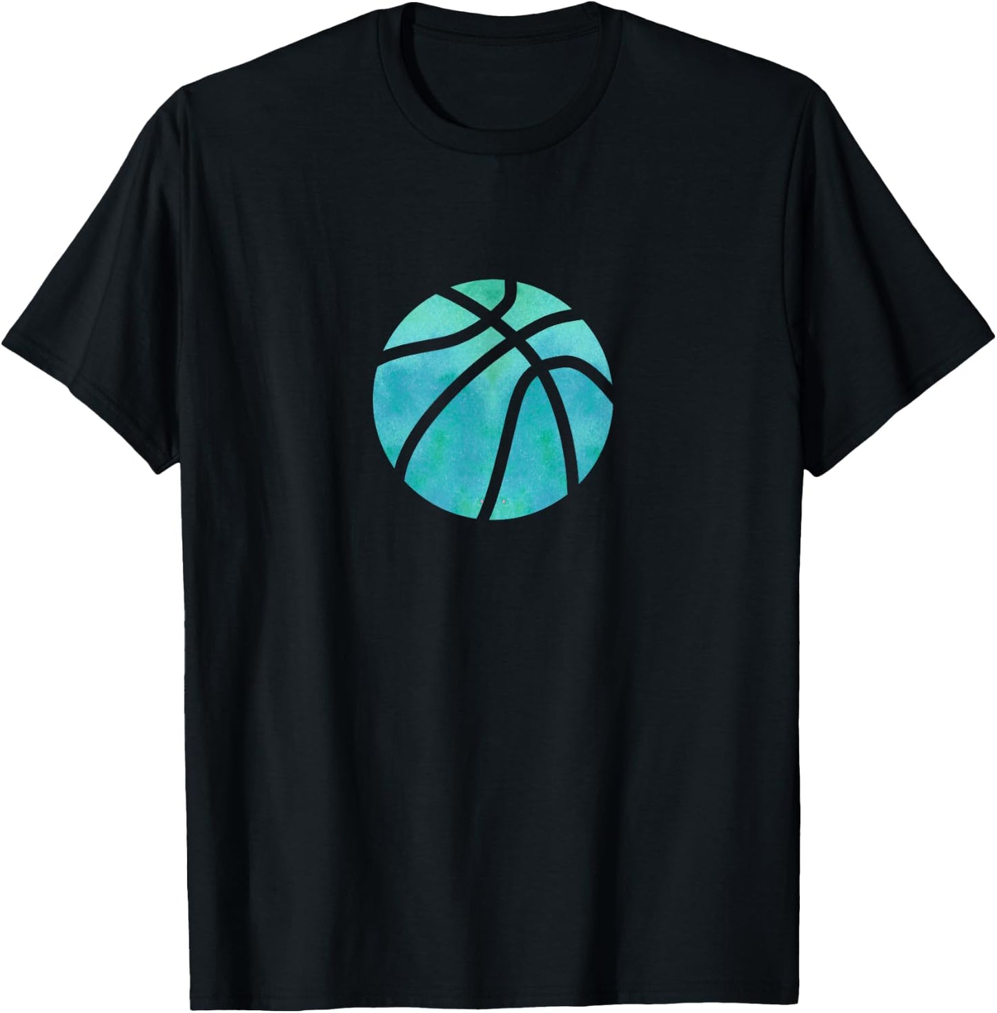 Basketball Minimal Icon Style Sports Design T-Shirt - T-Shirt | Black