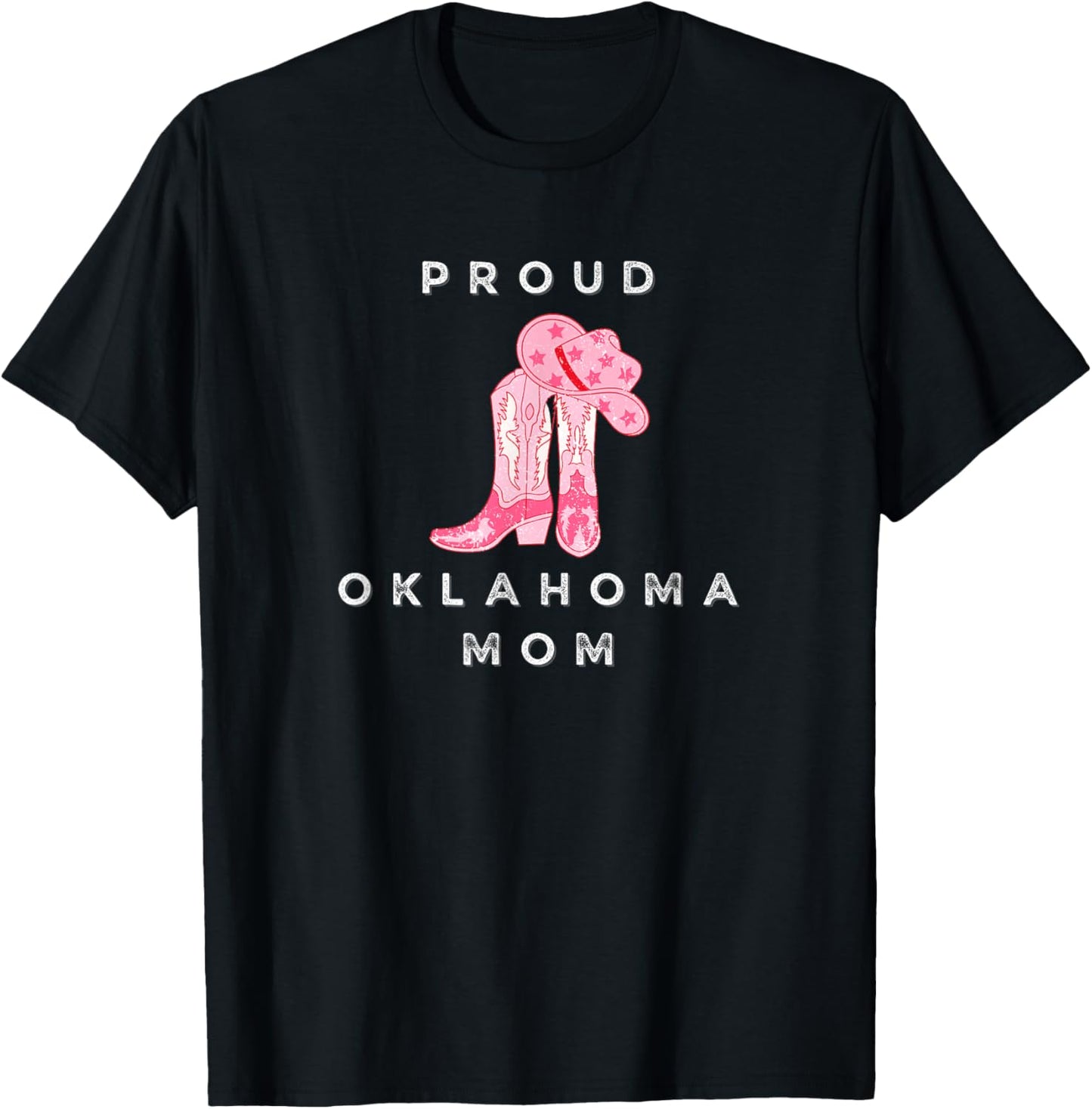 Proud Oklahoma Okla Okie Sooner State Mom T-Shirt - T-Shirt | Black