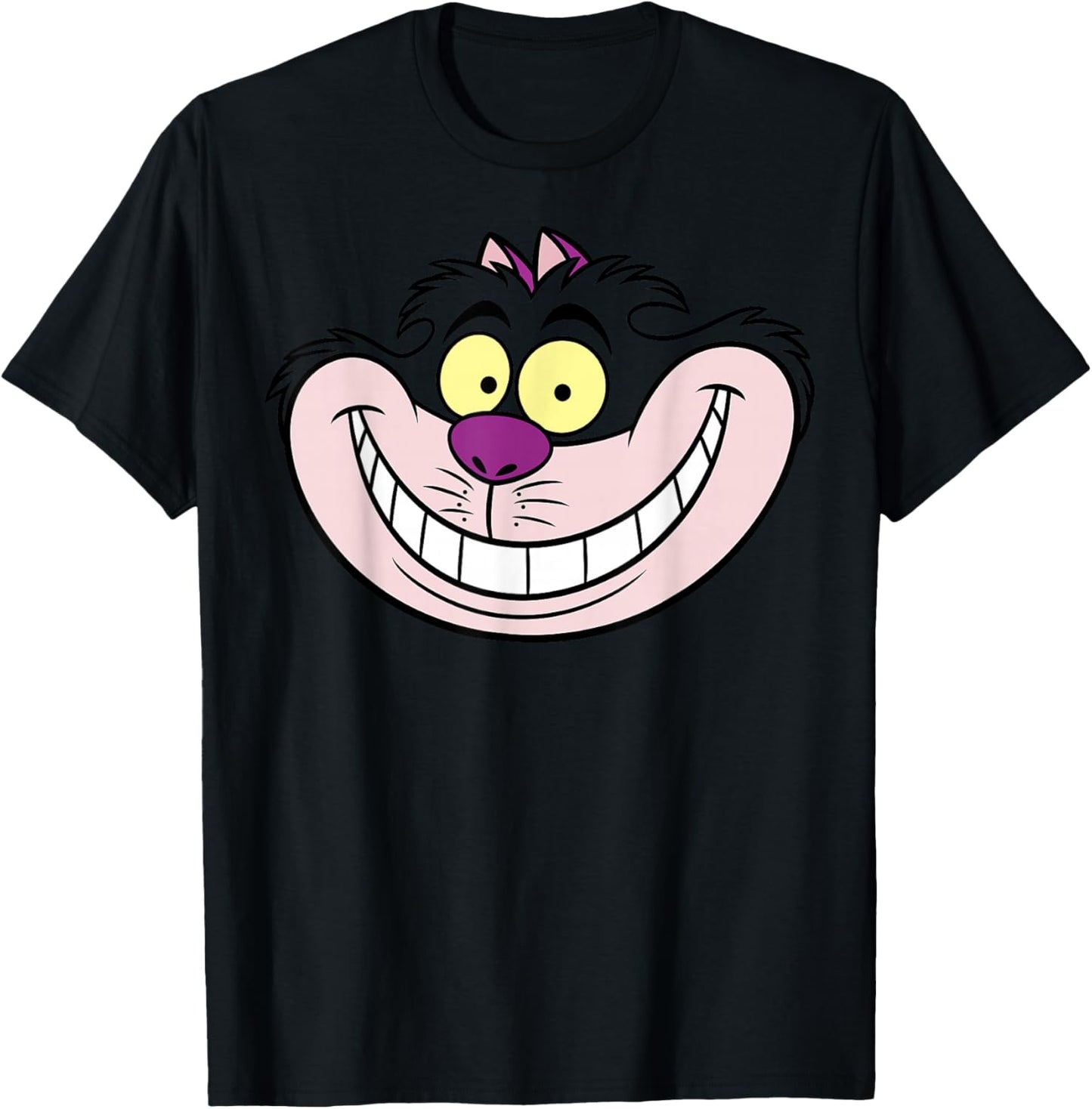 Disney Alice in Wonderland Cheshire Cat Big Face T-Shirt - T-Shirt | Black