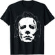 Halloween Michael Myers Mask Big Face T-Shirt - T-Shirt | Black