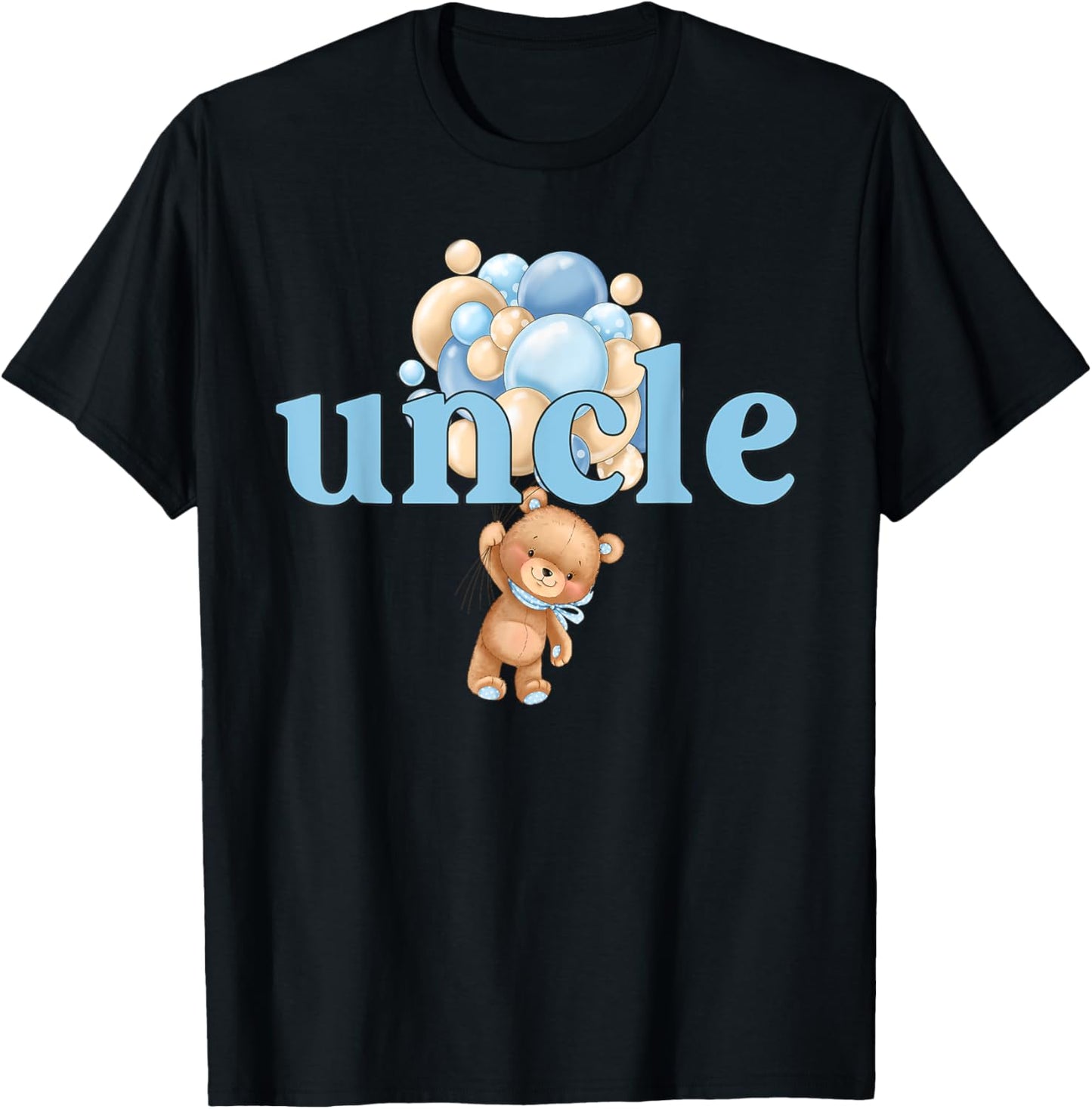 Uncle Teddy Bear 1st Birthday Boy Family Matching T-Shirt - T-Shirt | Black