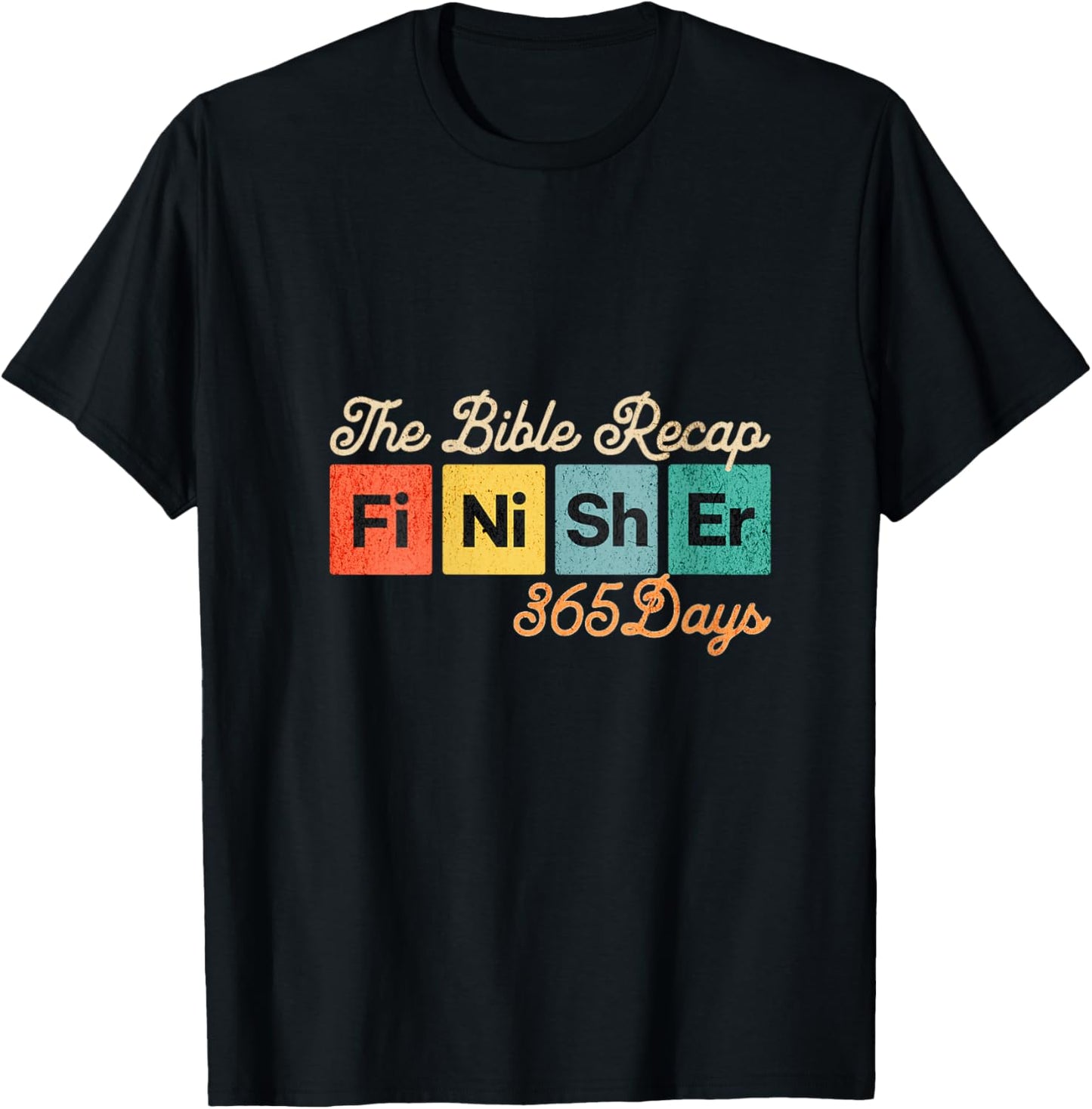 The Bible Recap Finisher 365 Days V-Neck T-Shirt - T-Shirt | Black