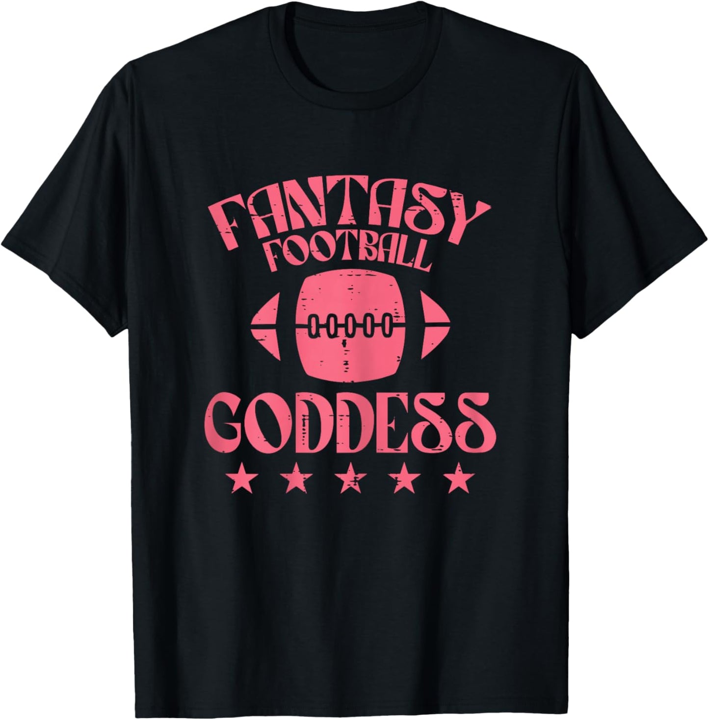 Fantasy Football Goddess Funny Draft Party Champ Women Girls T-Shirt - T-Shirt | Black