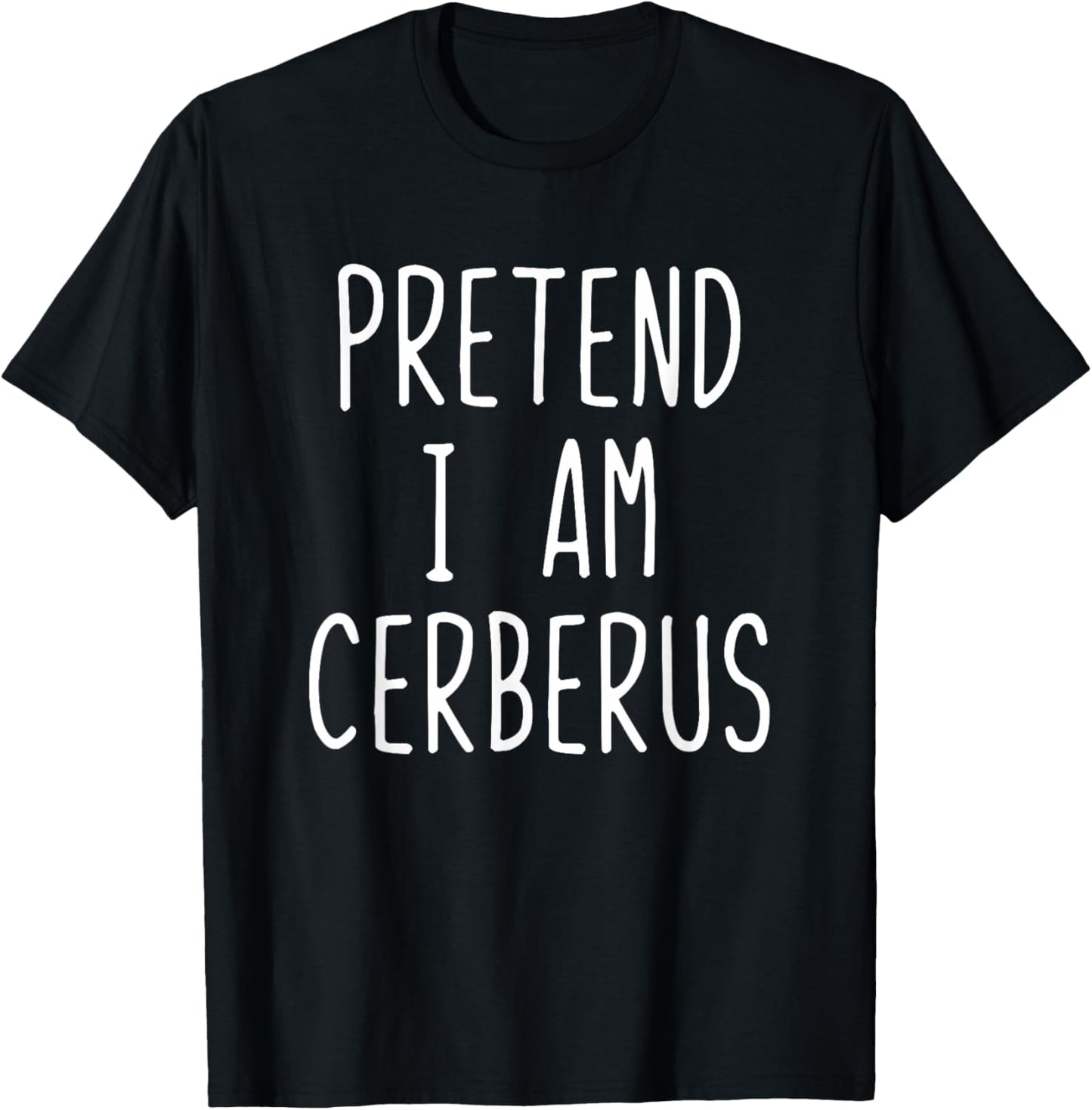 Pretend I'm Cerberus Costume Halloween Funny Lazy Adult Kids T-Shirt - T-Shirt | Black