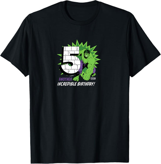 Kids Hulk - 5th Birthday T-Shirt - T-Shirt | Black