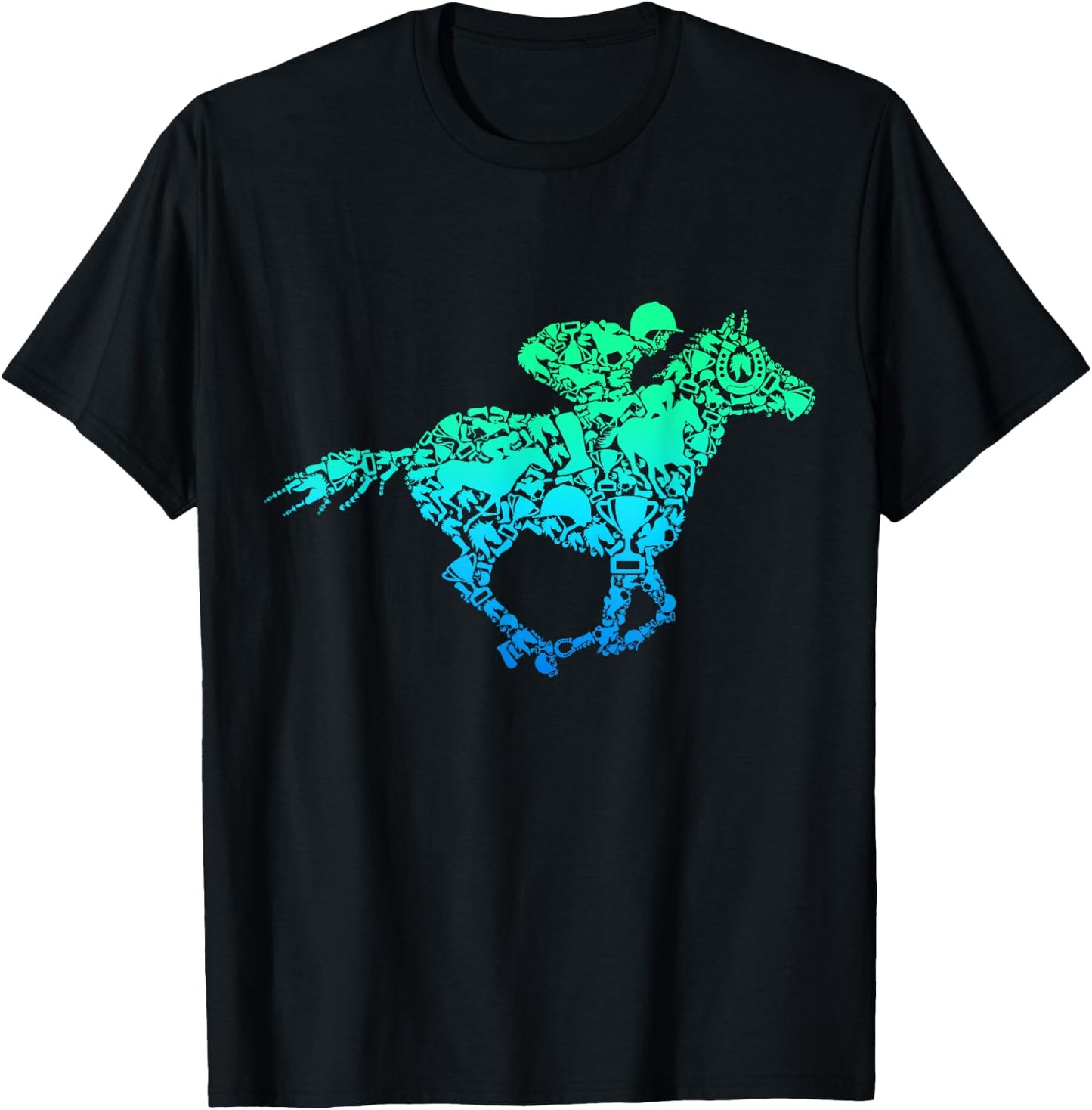 Horse Racing Jockey Derby T-Shirt - T-Shirt | Black