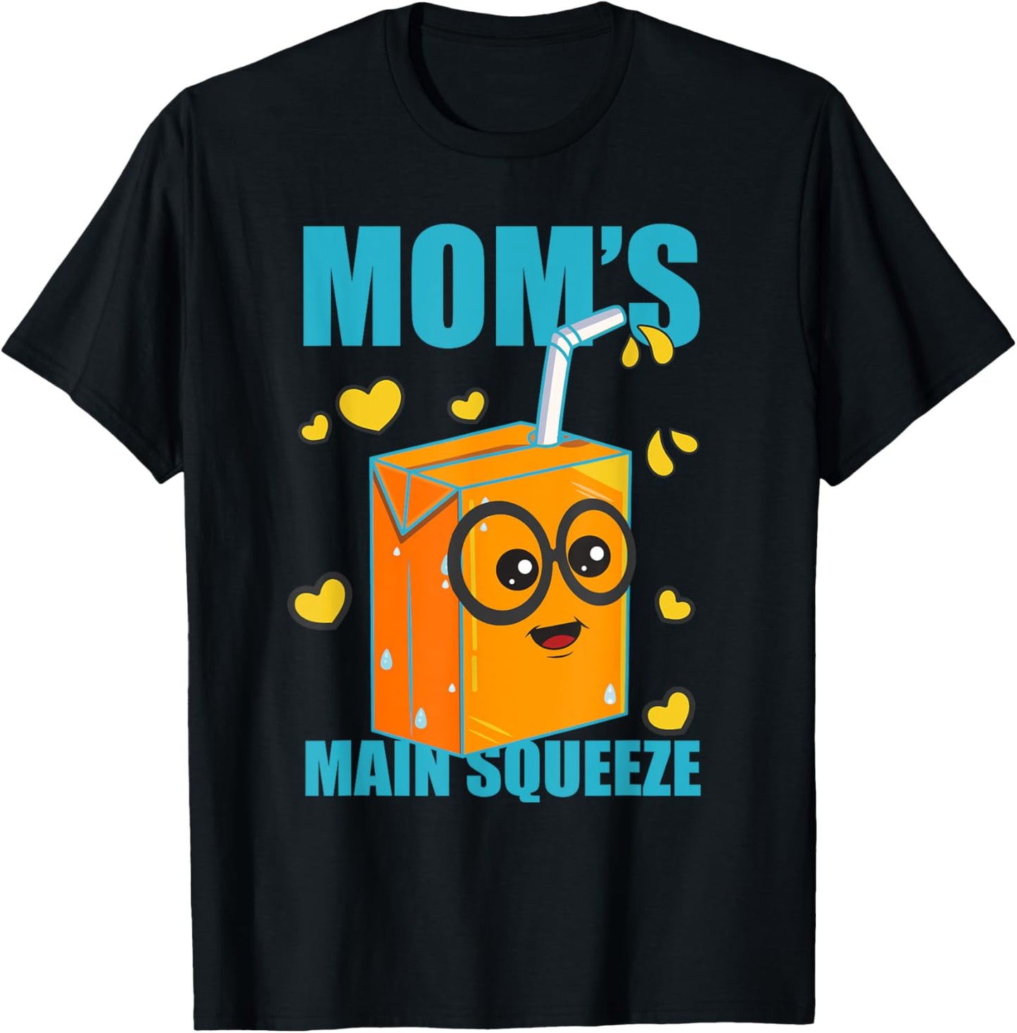 Cute Funny Mom's Main Squeeze Funny Lemon Boy Girl Toddler T-Shirt - T-Shirt | Black