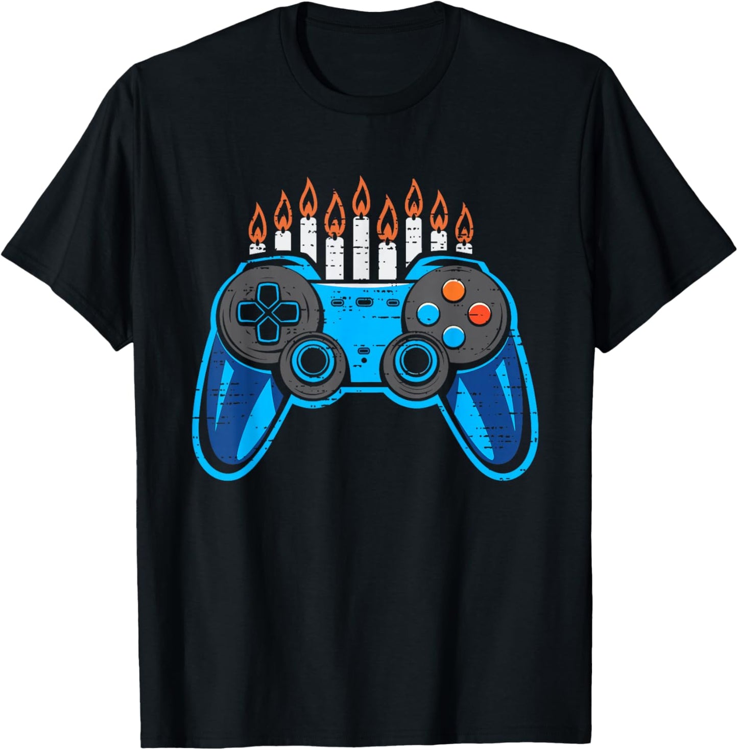 Hanukkah Video Game Chanukah Jewish Gamer Boys Kids T-Shirt - T-Shirt | Black