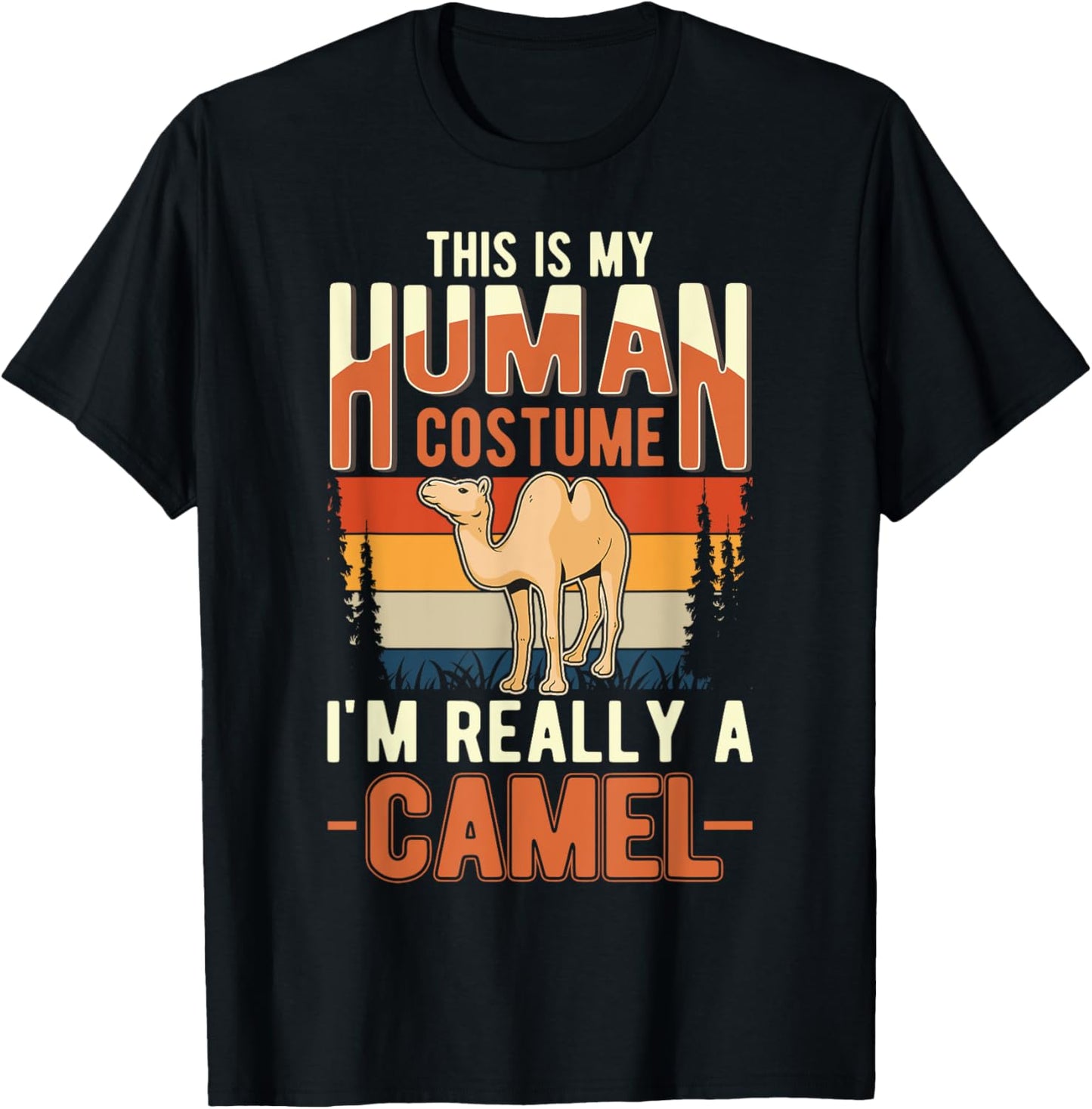 Camel Human Costume Halloween Camel T-Shirt - T-Shirt | Black