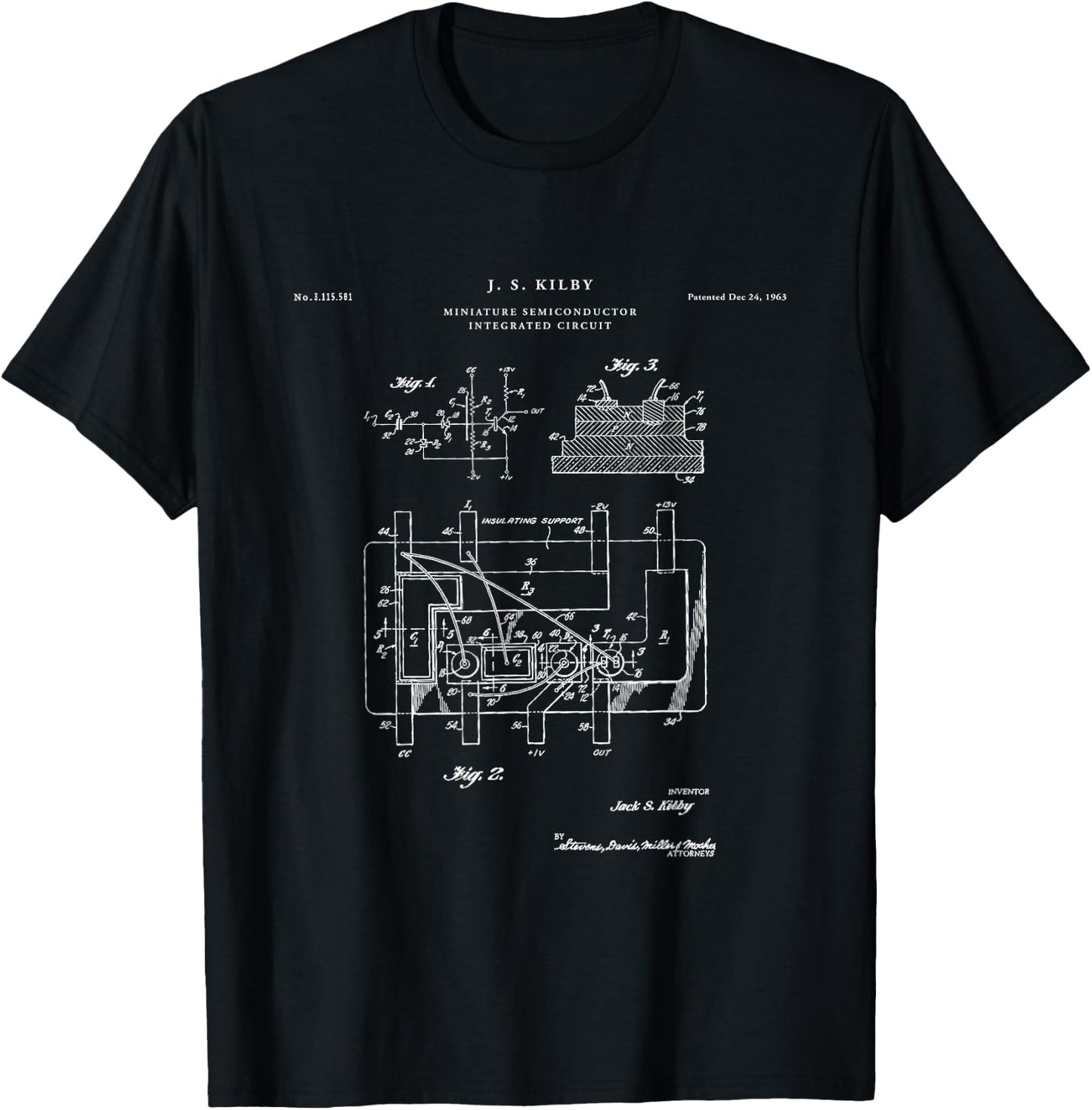 Integrated Circut Patent - geek T-Shirt - T-Shirt | Black