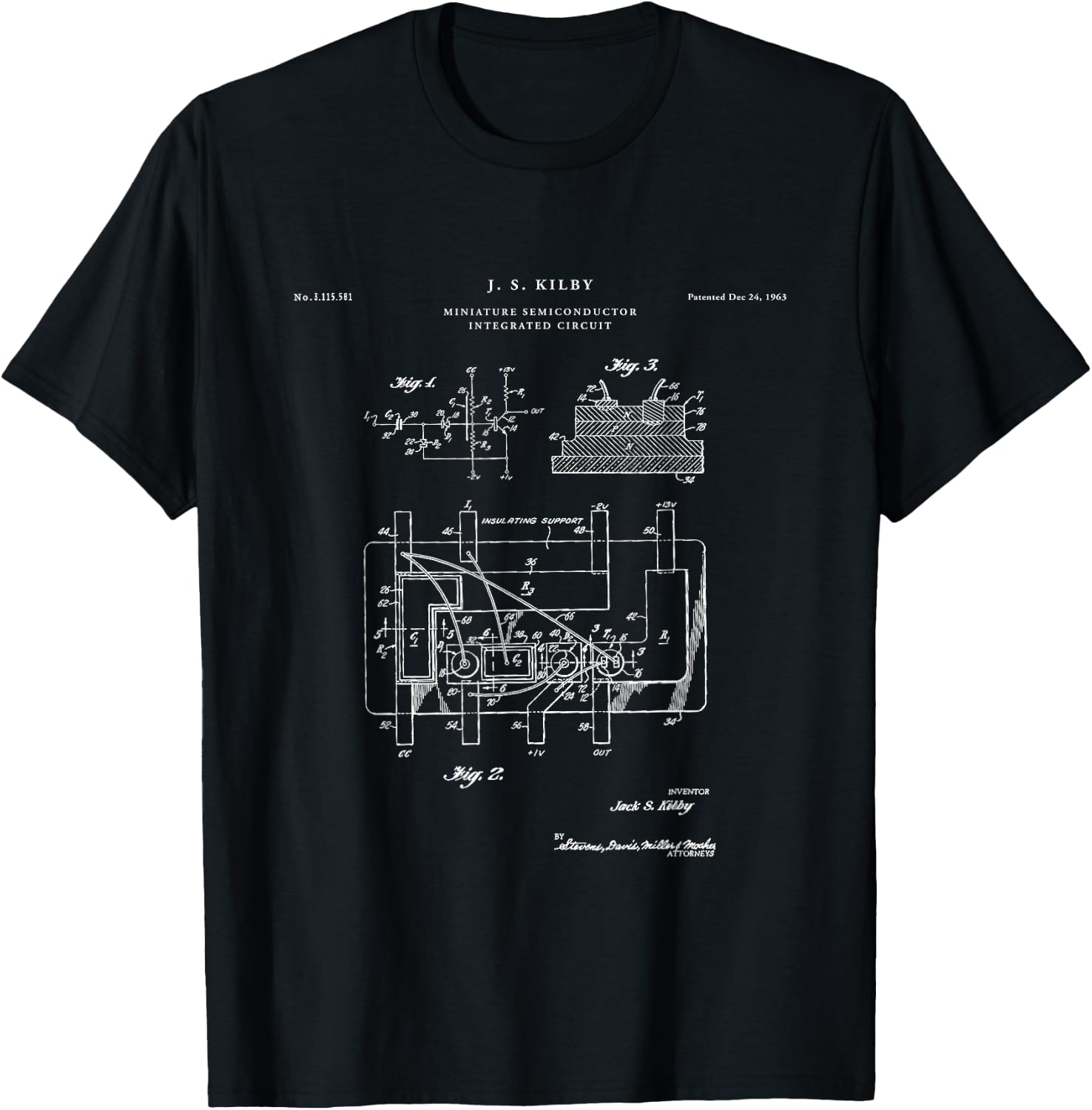 Integrated Circut Patent - geek T-Shirt - T-Shirt | Black
