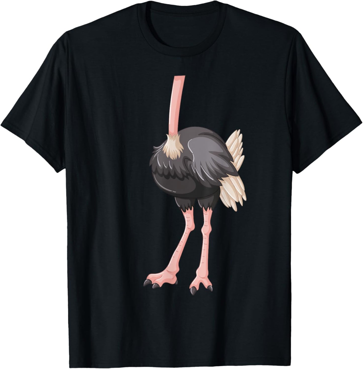 Ostrich Shirt Adul Men Women Kids Ostrich Costume T-Shirt - T-Shirt | Black