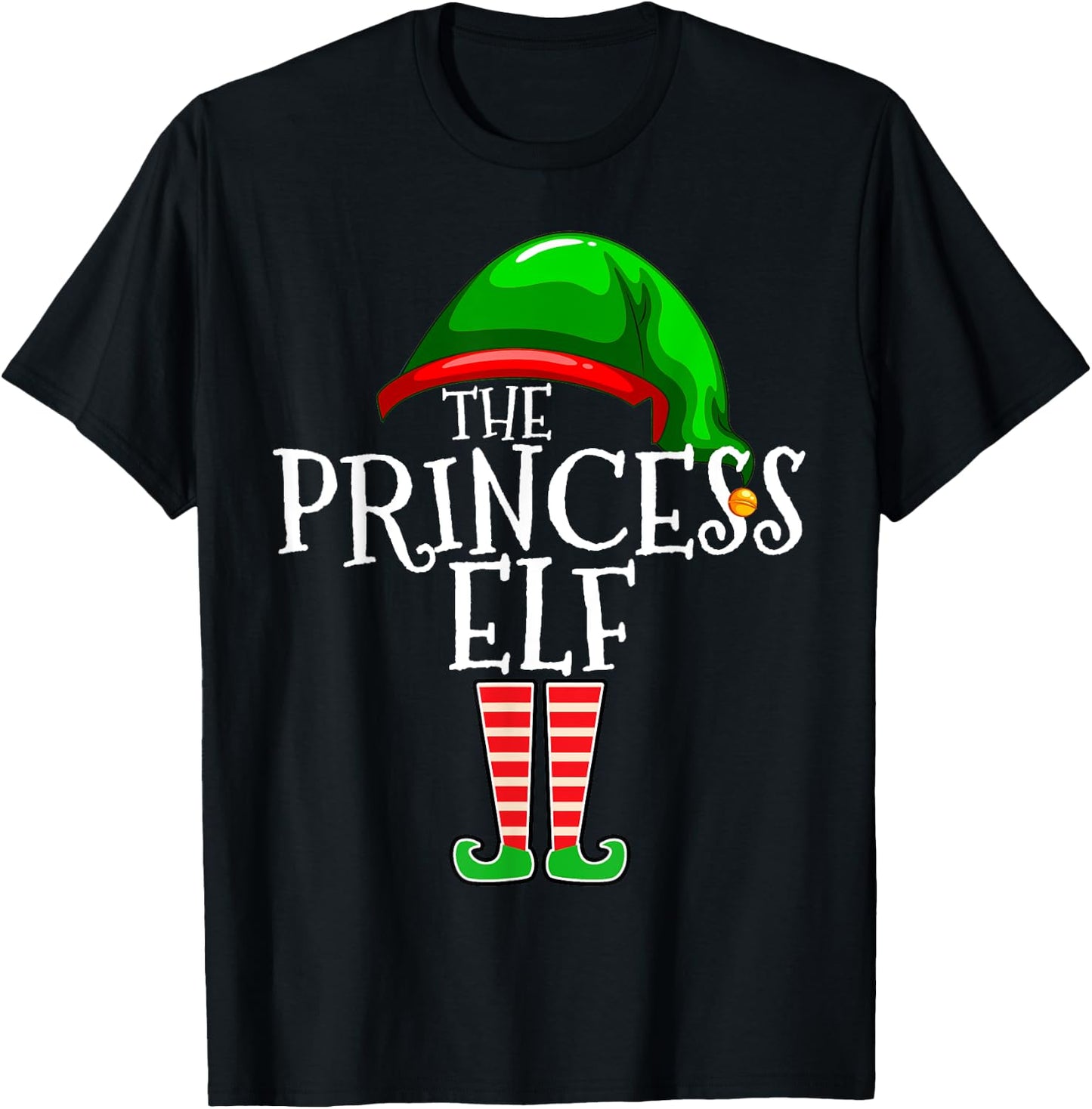 The Princess Elf Group Matching Family Christmas T-Shirt - T-Shirt | Black