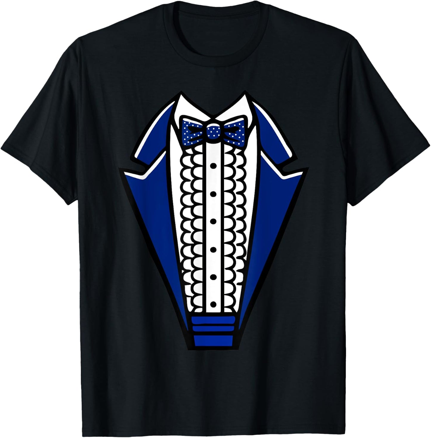 Tuxedo with Bowtie For Funny Wedding And Special Occasions T-Shirt - T-Shirt | Black