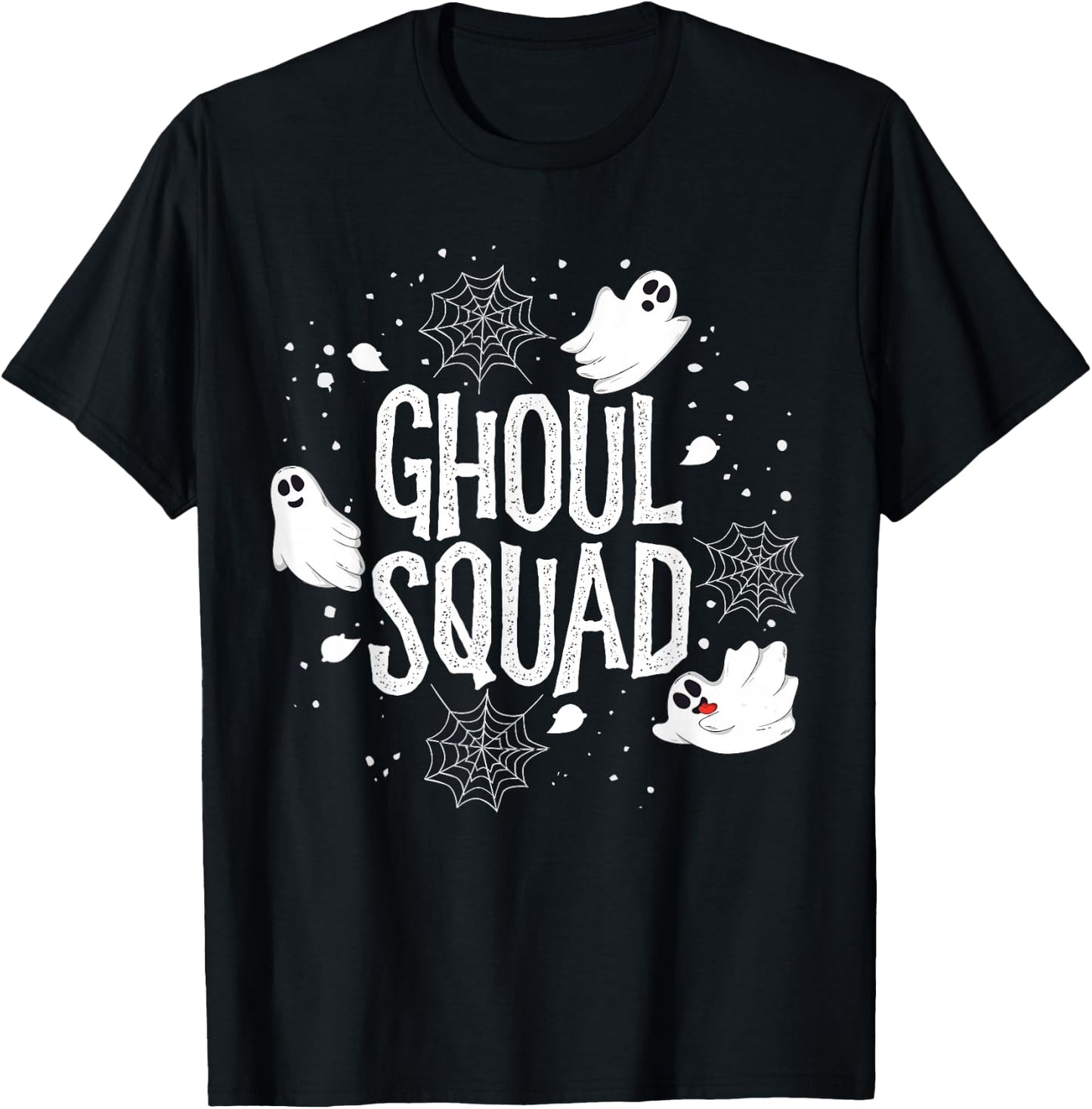 Ghoul Squad Halloween Crew Ghost Kids Boys Friends Outfit T-Shirt - T-Shirt | Black