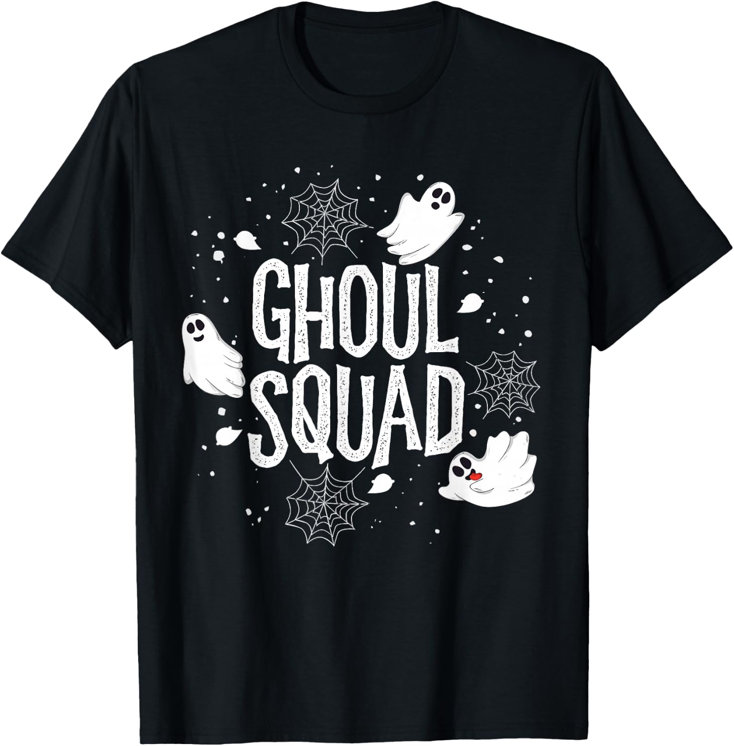 Ghoul Squad Halloween Crew Ghost Kids Boys Friends Outfit T-Shirt - T-Shirt | Black