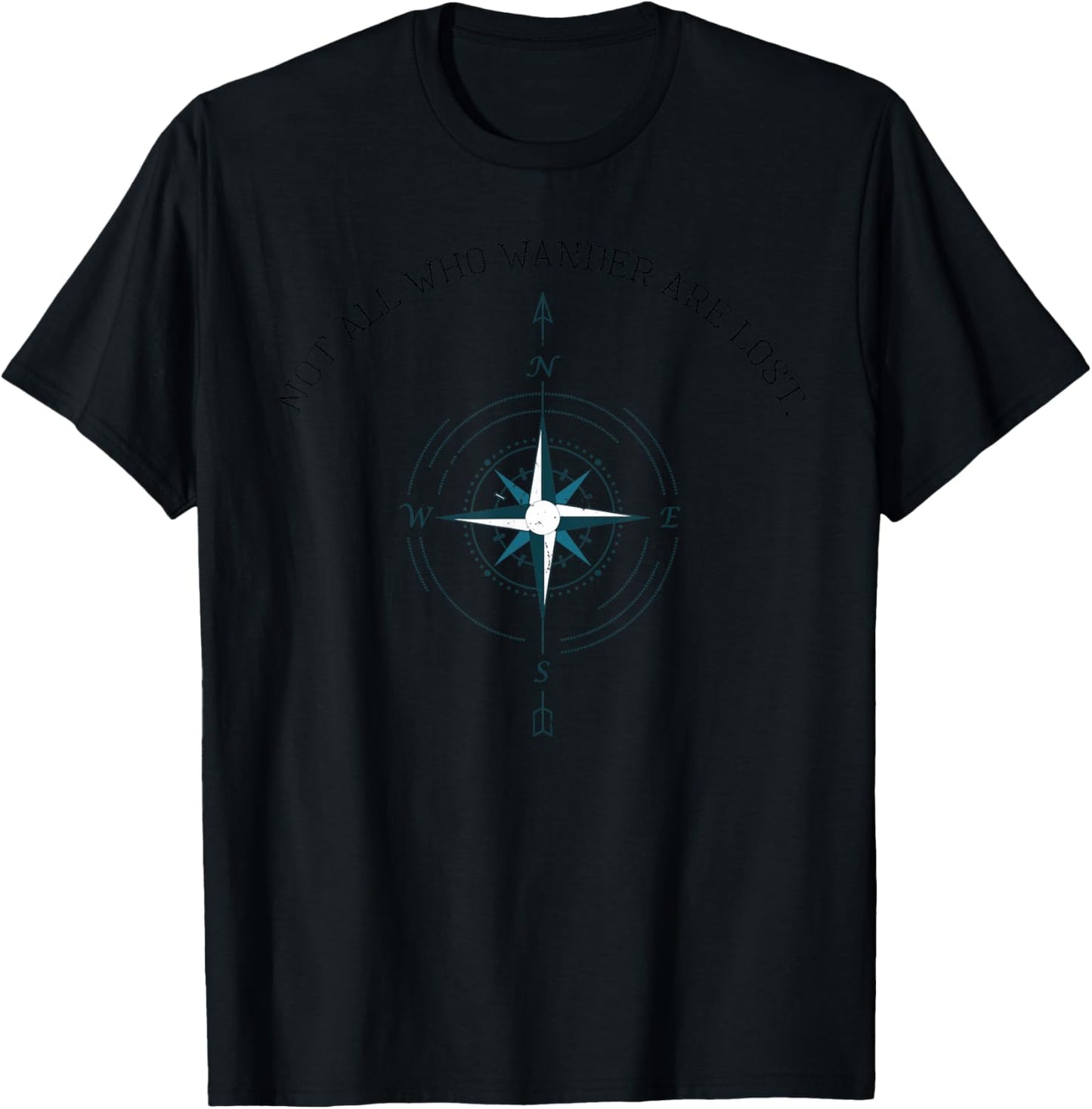Not All Who Wander Are Lost Travel T-Shirt - T-Shirt | Black