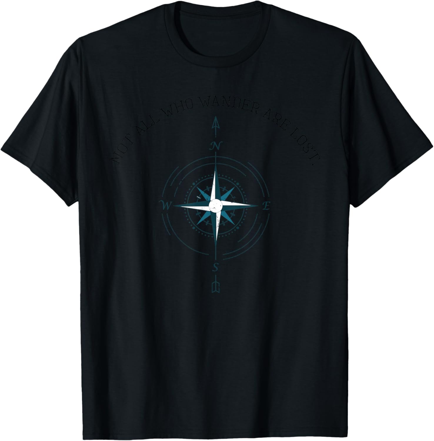Not All Who Wander Are Lost Travel T-Shirt - T-Shirt | Black